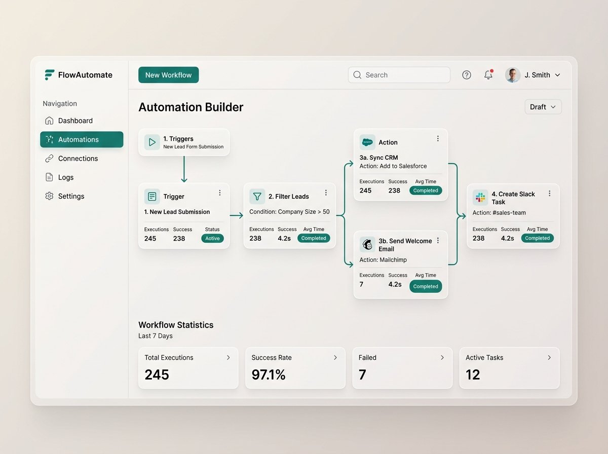 Smart Automation visual builder and workflow triggers